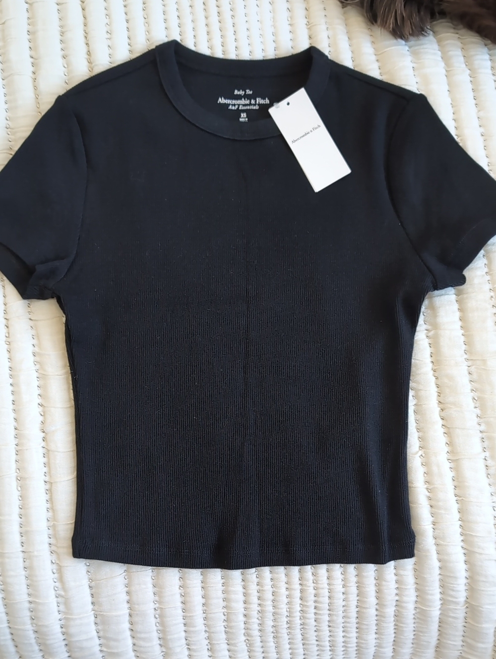 NWT Abercrombie & Fitch Essentials Baby Tee Shirt Bebe Size XS